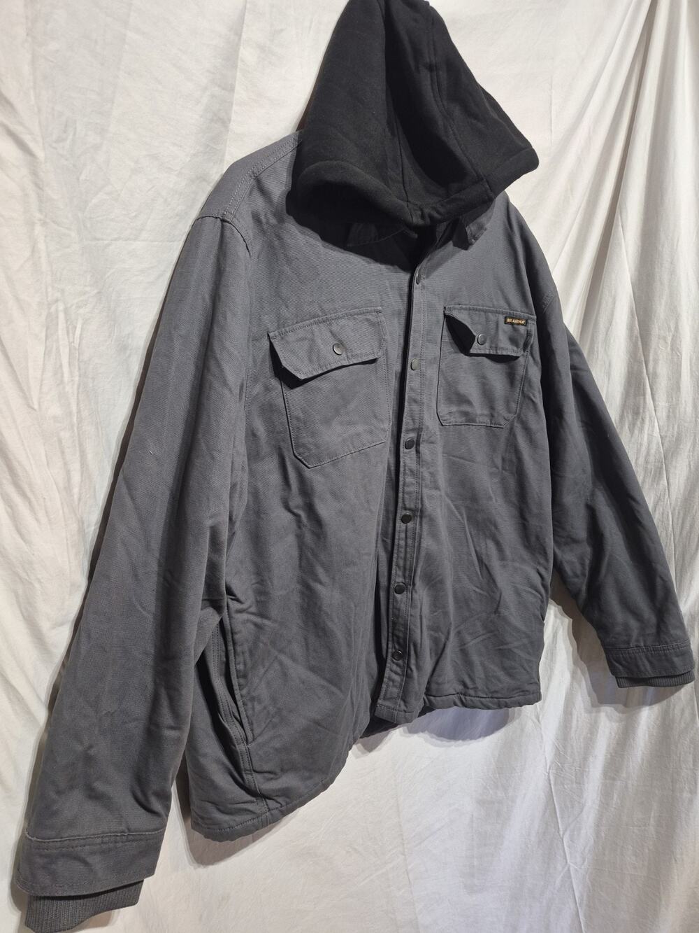 Brahma Mens Charcoal Gray Hooded Canvas Barn Workwear Jacket Coat Size XXL